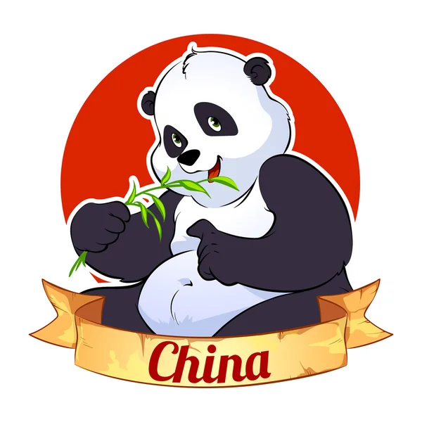 Cute China Panda — Stock Vector