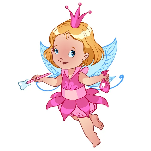 Little cute Tooth Fairy — Stock Vector