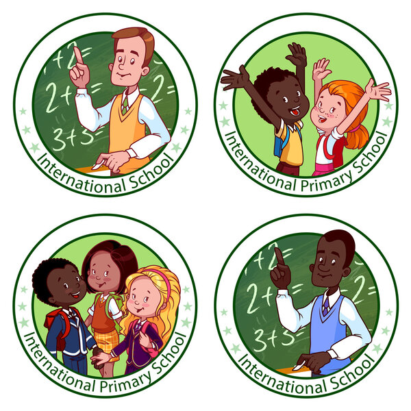 International School. Template logo.