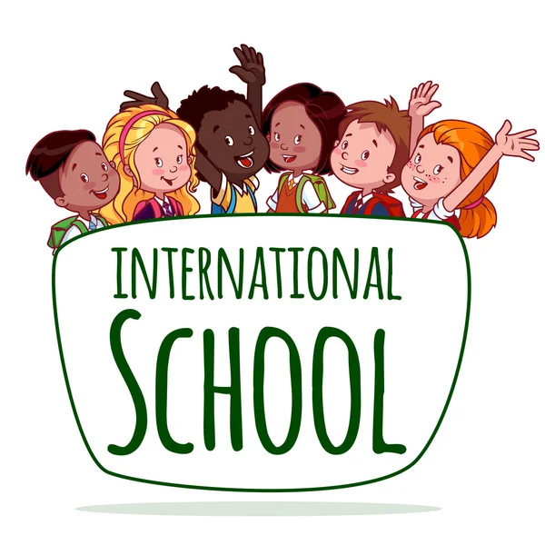 International School. Sjabloon logo. — Stockvector