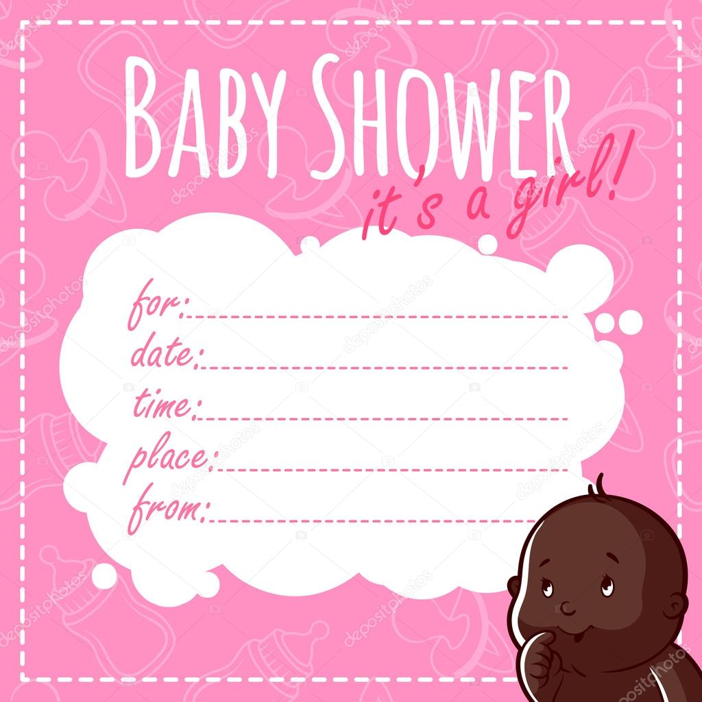 Baby Shower Card: It's a girl!