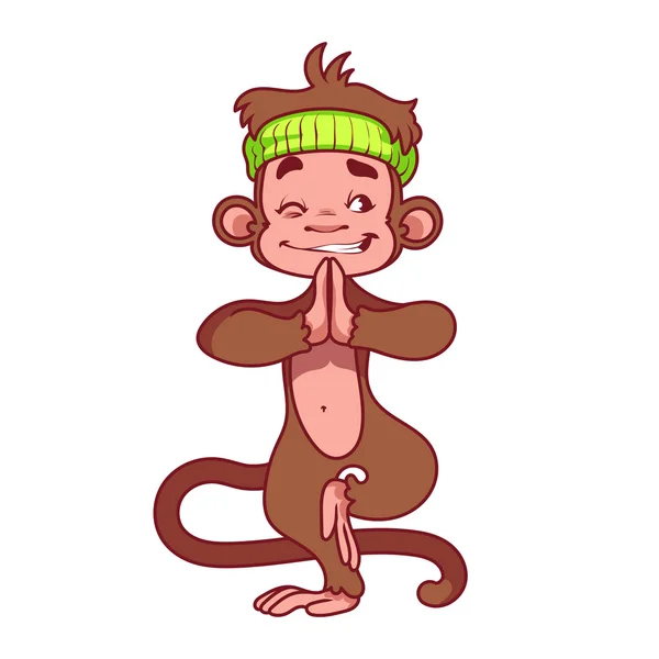 Symbol of 2016 - a monkey — Stock Vector