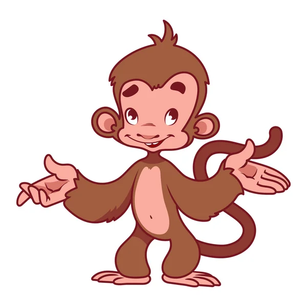 Symbol of 2016 - a monkey — Stock Vector