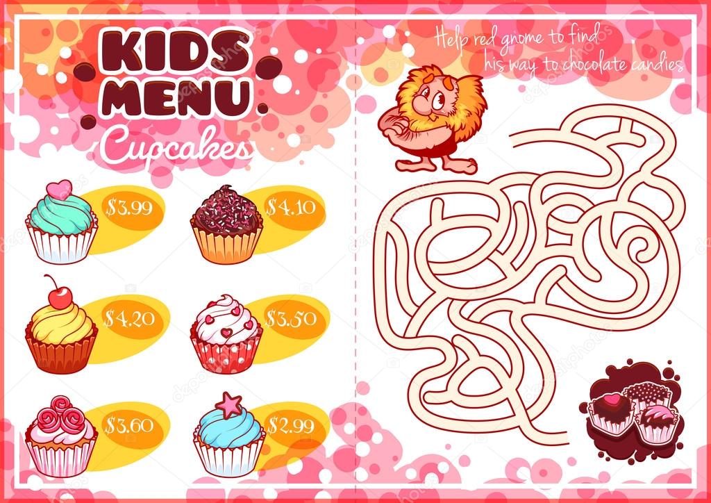 Kids Menu Games Template