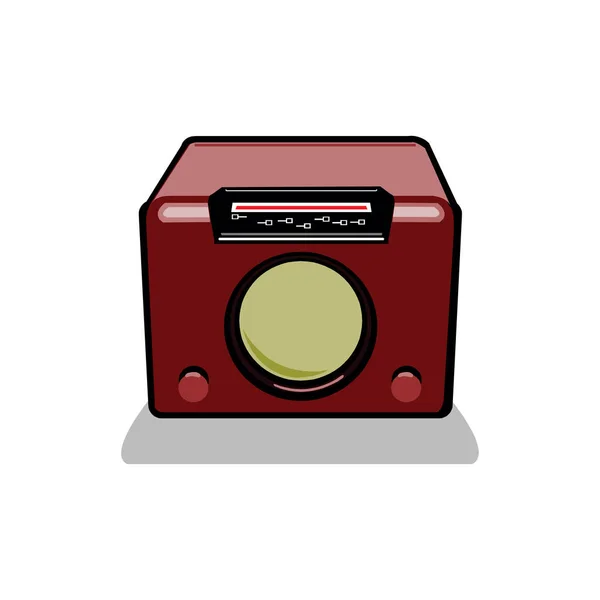 Illustration de radio antique vintage sur fond blanc — Image vectorielle