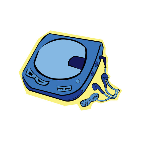 Vector icon cd player isolated on a white background in EPS10