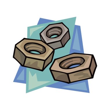 EPS10 içerisindeki beyaz arkaplanda izole edilmiş cıvata vektör illüstrasyonunu vidala