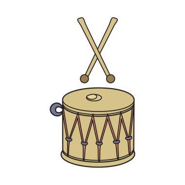 EPS10 'da beyaz bir arkaplanda büyük bir oyuncak davul canlandırması