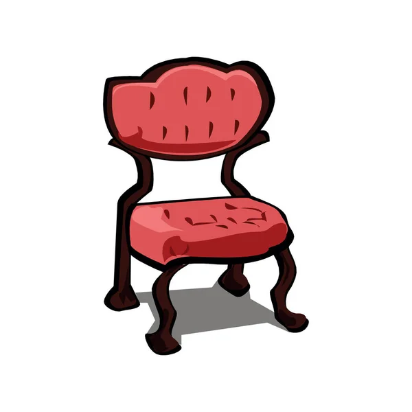 Chaise de luxe de couleur rouge isolé sur un fond blanc dans EPS10 — Image vectorielle