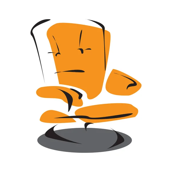Ícone de vetor plano ilustração de ícone de cadeira de escritório isolado em branco no EPS10 —  Vetores de Stock