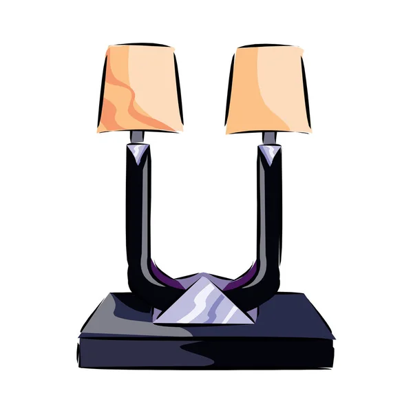 Ilustración del vector de la lámpara de escritorio aislada sobre un fondo blanco en EPS10 — Archivo Imágenes Vectoriales