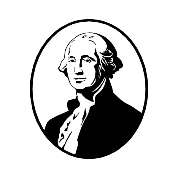 George Washington 'un siyah-beyaz çizimi