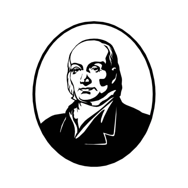 John Quincy Adams - sixth president of the USA in eps 10 Stock Illustration