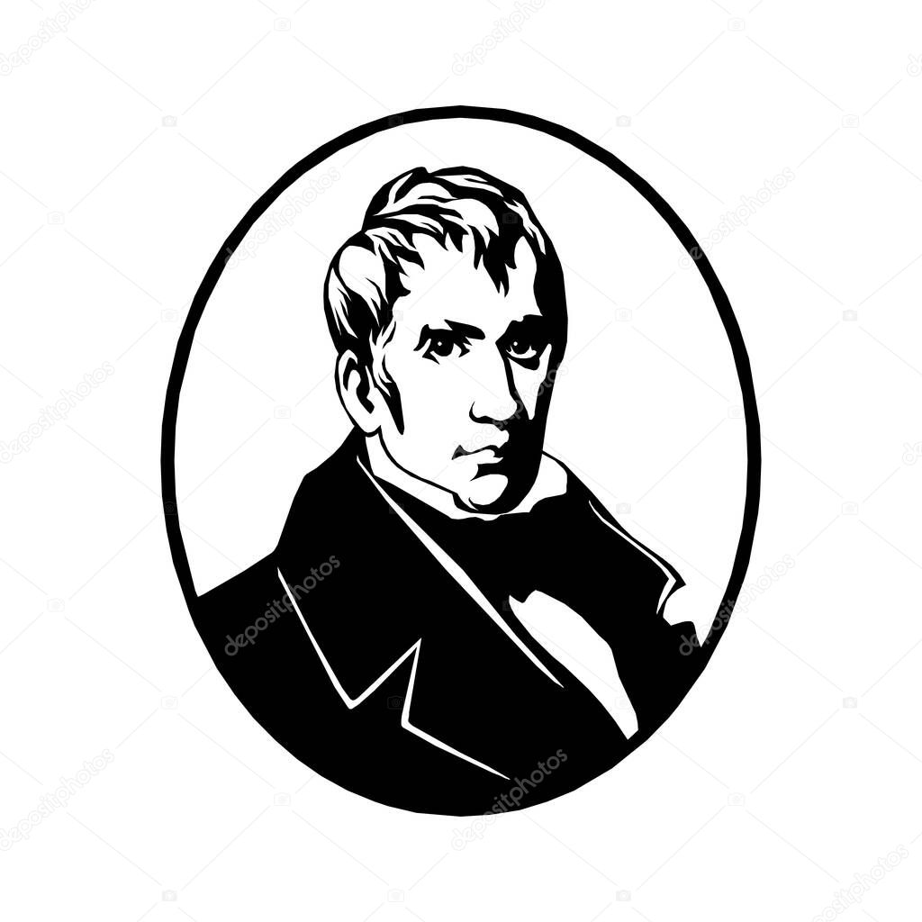 William Henry Harrison - ninth president of the USA in eps10