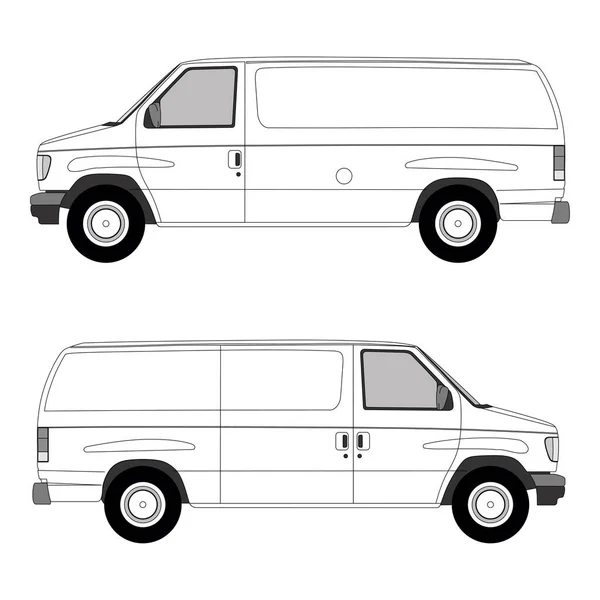 Plantilla de vector de camioneta. Proyecto de camión. Coche 4x4 sobre fondo blanco en EPS10 Vectores De Stock Sin Royalties Gratis