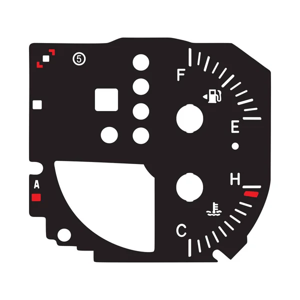 Car dashboard modern automobile control panel in EPS10 — Stock Vector