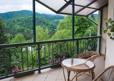 View from the terrace of the mountains