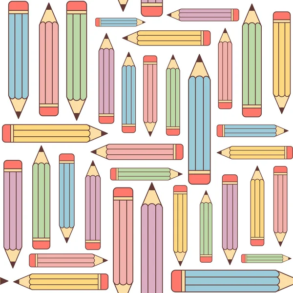Crayons fond sans couture — Image vectorielle