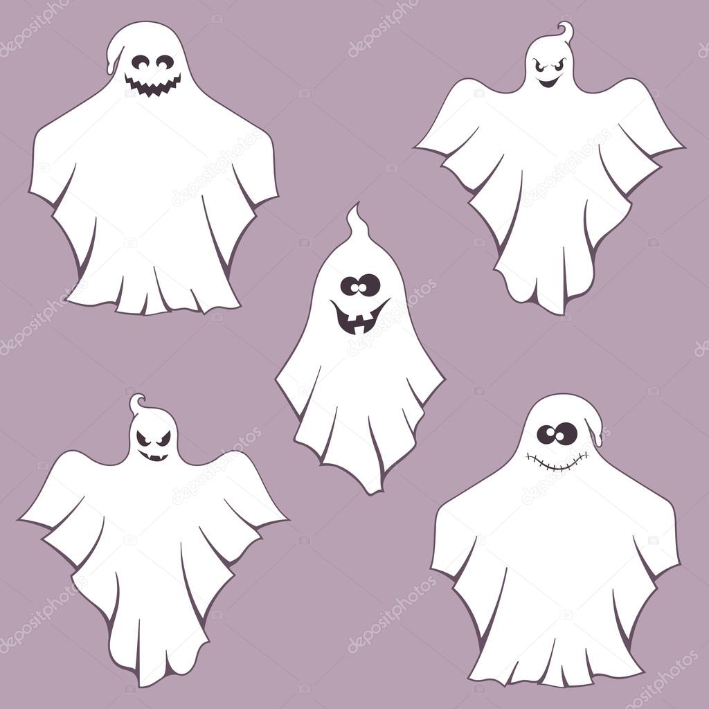 Halloween ghosts set