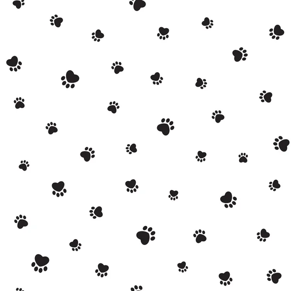 Animal footprints seamless background — Stock Vector