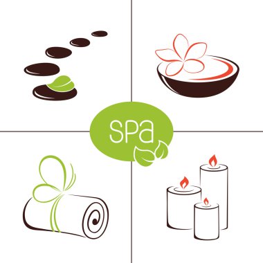 Spa ve güzellik simgeler