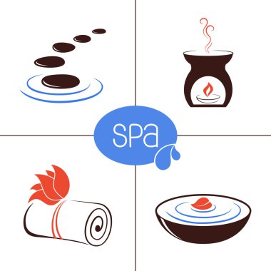 Spa ve aromaterapi simgeler