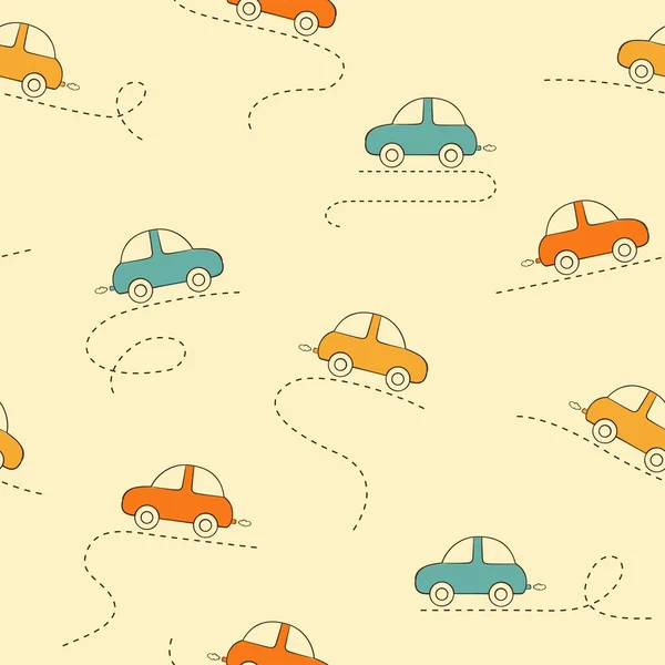 Coches sin costura de fondo — Vector de stock