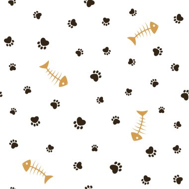 Cat theme seamless background clipart