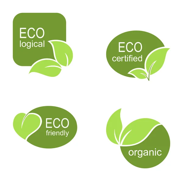 Ekologiczne ramki i etykiety — Wektor stockowy