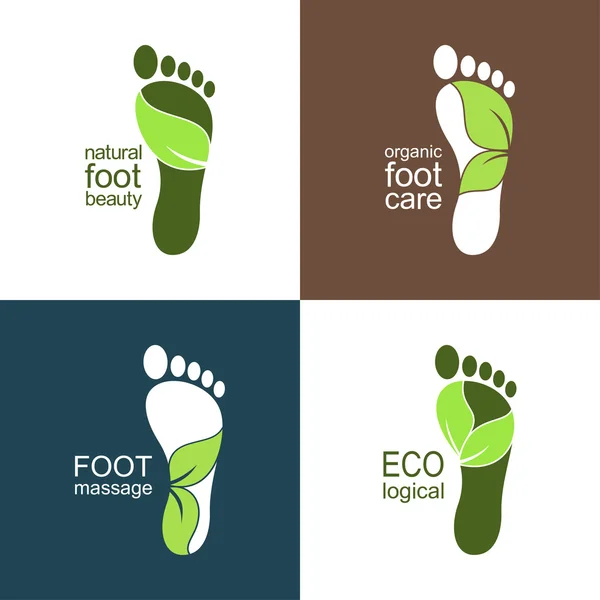 Ecologische voetafdruk pictogrammen — Stockvector