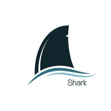Shark dorsal fin icon clipart