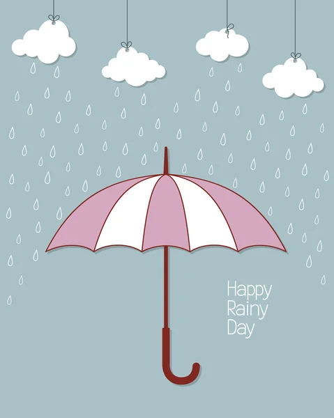 Heureux jour de pluie — Image vectorielle