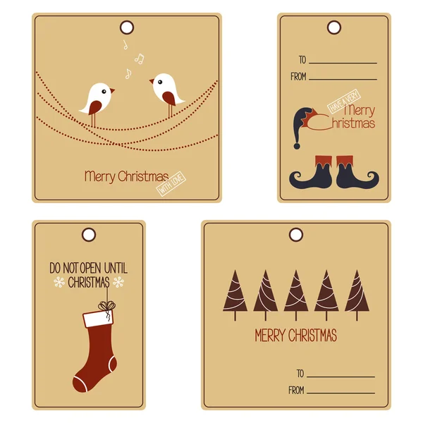 Christmas tags — Stock Vector