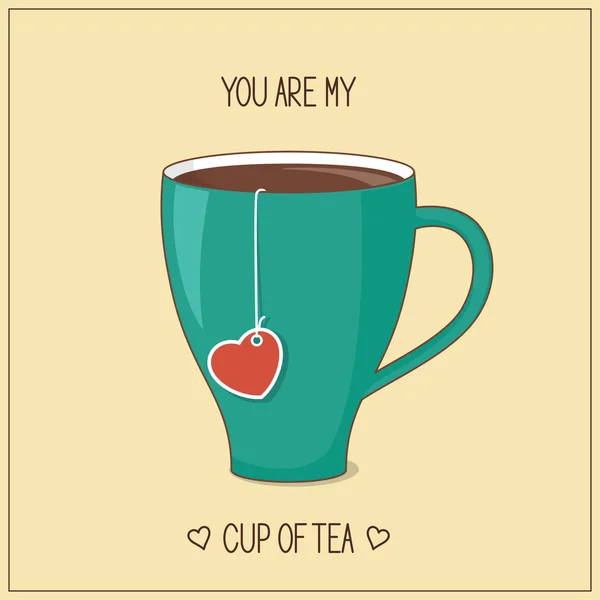 Eres mi taza de té — Vector de stock