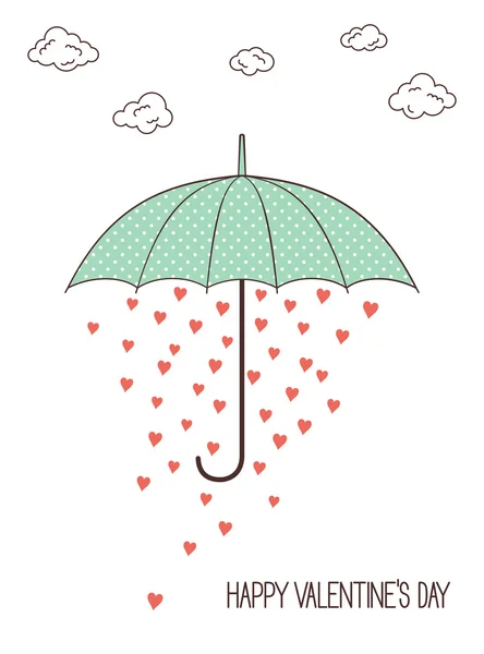 Under lovely rain — Stock Vector