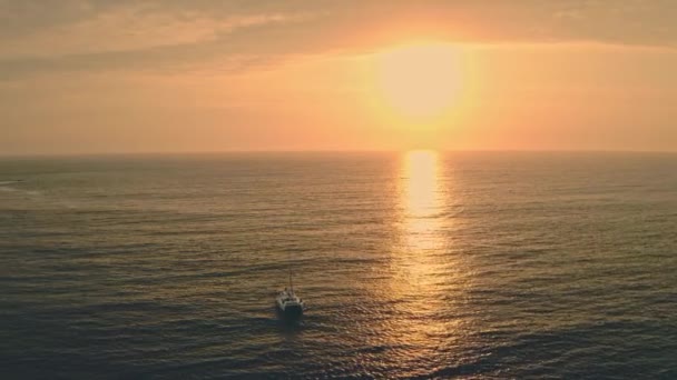 Vista Aérea Atardecer Club Playa Distrito Chorillos Lima Regatas Del — Vídeo de stock