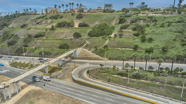 Expressway Costa Verde Auge Bairro San Isidro Cidade Lima Passarela — Fotografia de Stock