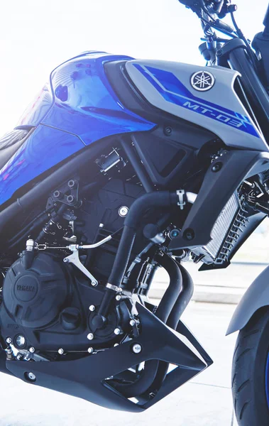 Lima Peru Mayıs 2021 Yamaha Motosiklet Dükkanı Yamaha Mt03 Karın — Stok fotoğraf