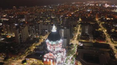 Lima 'daki Meryem Kilisesi' nin tertemiz kalbinin hava görüntüsü.