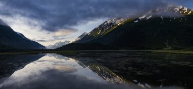 sunrise at Tern Lake in Alaska clipart