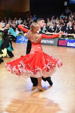 Yarışmada dans balo salonu dans çift