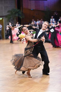 Yarışmada dans balo salonu dans çift