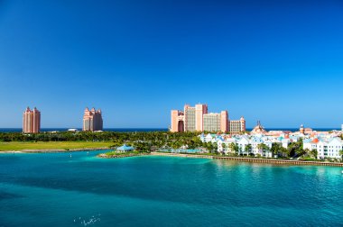The Atlantis Paradise Island resort, located in the Bahamas clipart