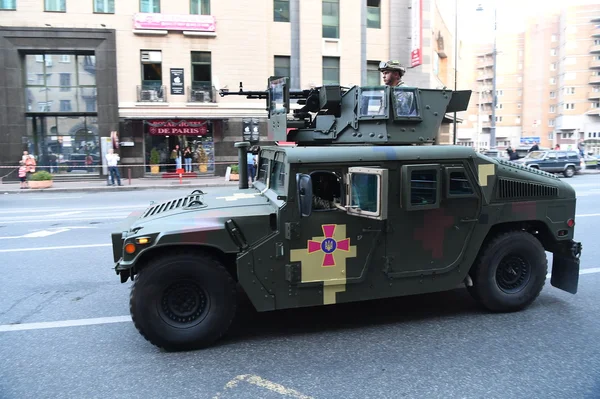 Ensayos para el desfile militar Día de la Independencia en Kiev, Ucrania —  Fotos de Stock