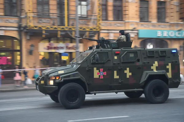 Kiev askeri geçit Bağımsızlık Günü için Provalar, Ukrayna — Stok fotoğraf