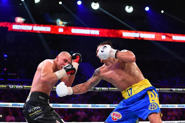 Lucha por el título de campeón mundial de peso crucero de la OMB —  Fotos de Stock