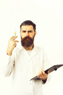 Kaba sakallı Kafkas doktor ya da lisansüstü öğrencisi