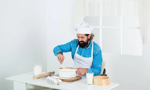 guy chef in hat prepare healthy meal, culinar
