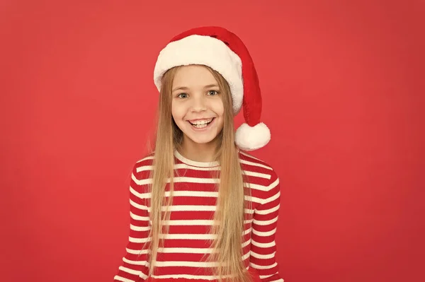 May holidays bring your joy. Happy little Santa red background. Happy holidays. Christmas holidays 2019. Merry xmas. Happy new year. Holiday season. Get the best winter holidays — Stock Photo, Image