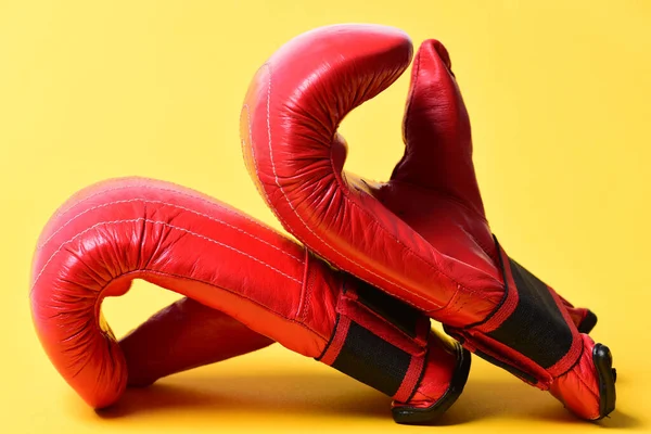 Pair of boxing gloves lying next to each other